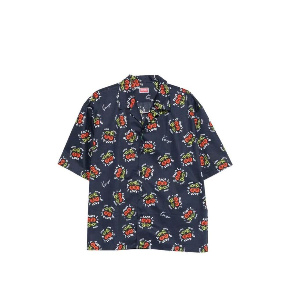 Kenzo Men Short-Sleeved Shirt With Cherry Print